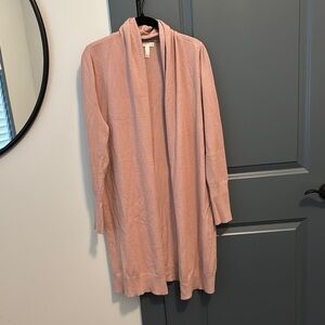 Leith Pink Open Front Sweater